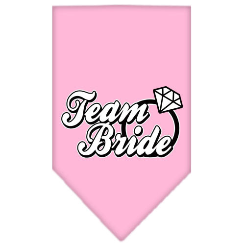 Team Bride Screen Print Bandana Light Pink Large