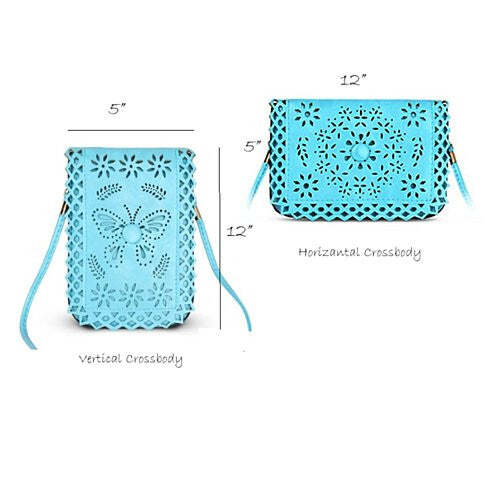 Social Butterfly A Flower And A Butterfly Filigree Design Crossbody Bag