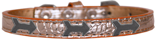 Arrows Widget Croc Dog Collar Copper Size 12