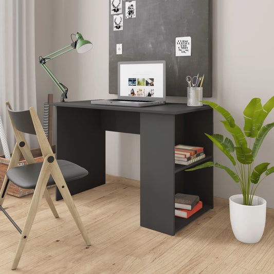 vidaXL Desk Gray 43.3"x23.6"x28.7" Engineered Wood