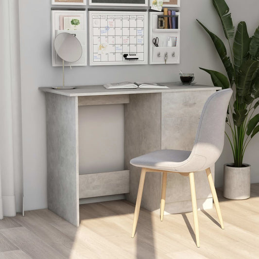 vidaXL Desk Concrete Gray 39.4"x19.7"x29.9" Engineered Wood