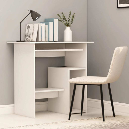 vidaXL Desk White 31.5"x17.7"x29.1" Engineered Wood