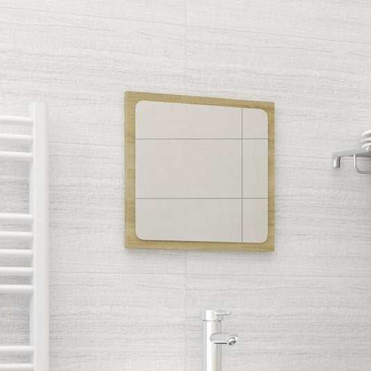 vidaXL Bathroom Mirror Sonoma Oak 15.7"x0.6"x14.6" Engineered Wood