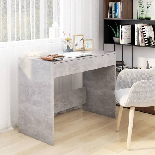 vidaXL Desk Concrete Gray 39.8"x19.7"x30.1" Engineered Wood