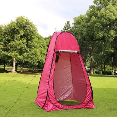 Color: B Rose, style: Double - Portable Privacy Shower Toilet Automatic Camping Tent UV Function Travel Camping Tent Outdoor Dressing Beach Sun Shelte