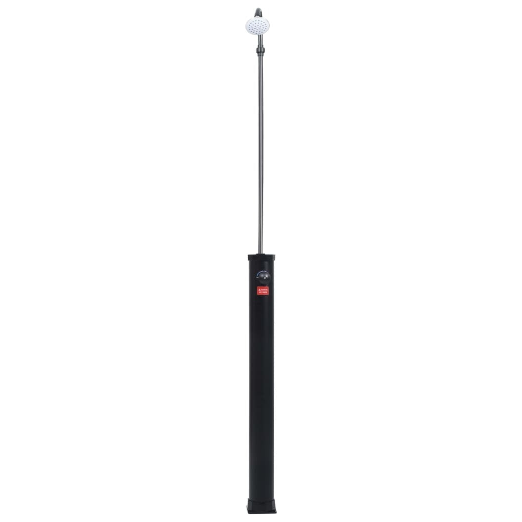 vidaXL Garden Solar Shower Black 84.6" 2.1 gal