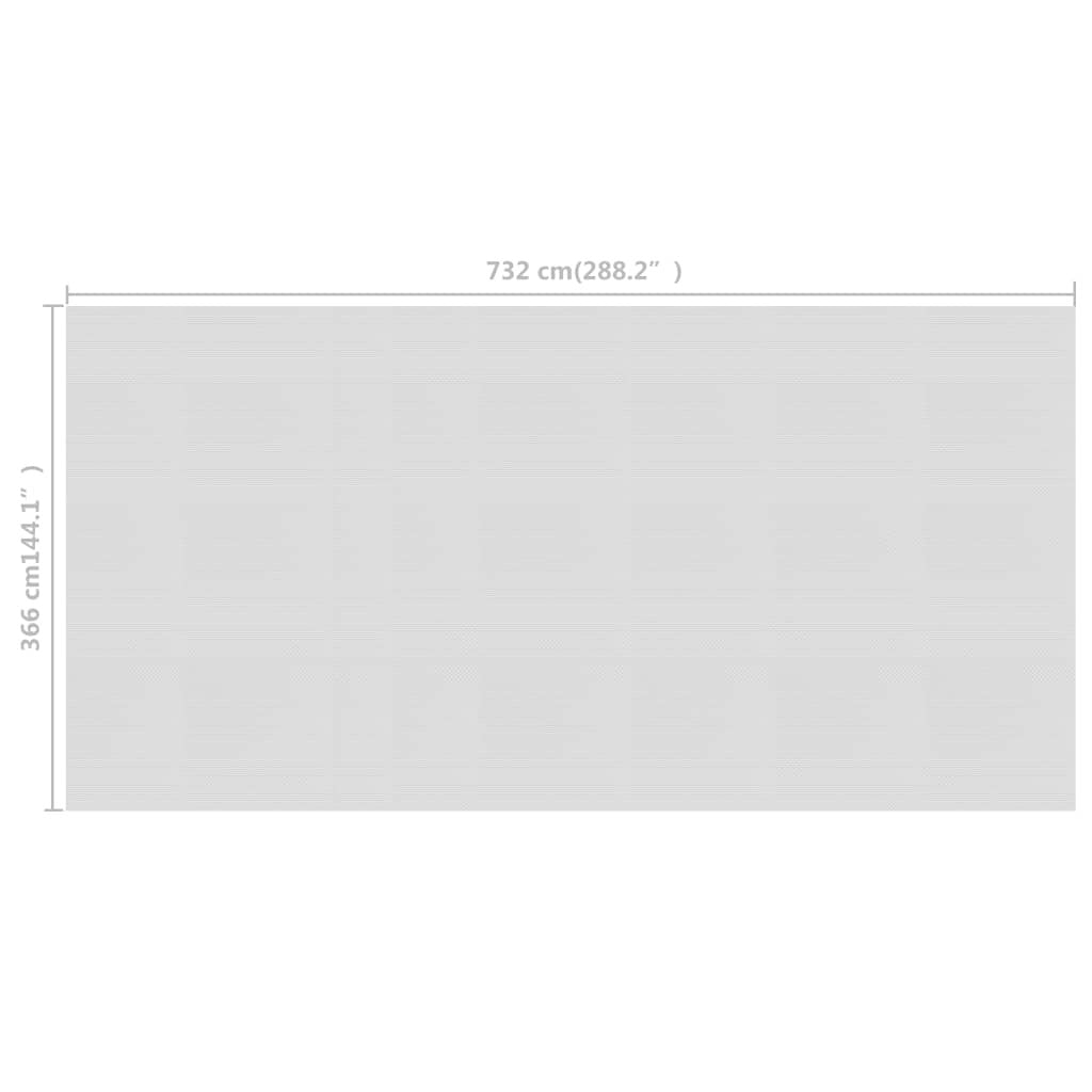 vidaXL Floating PE Solar Pool Film 288.2"x144.1" Gray