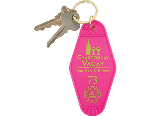 Chardonnay Vacay Motel Keyring ( Case of 24 )