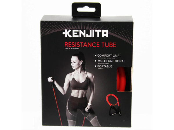 Kenjita Portable Mulifunctional Resistance Tube with Comfort Grips ( Case of 12 )