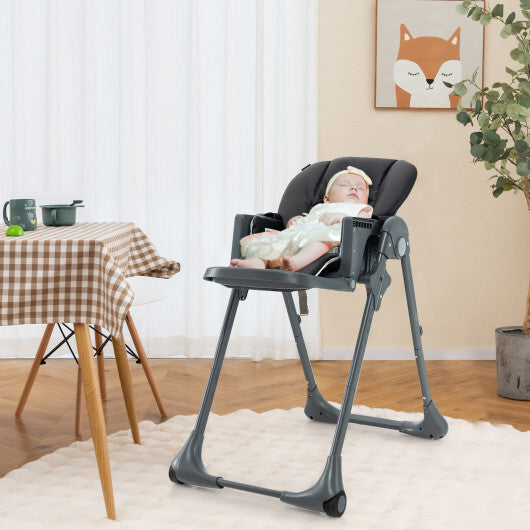 3-In-1 Convertible Baby High Chair for Toddlers-Black - Color: Black