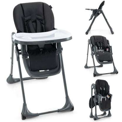 3-In-1 Convertible Baby High Chair for Toddlers-Black - Color: Black