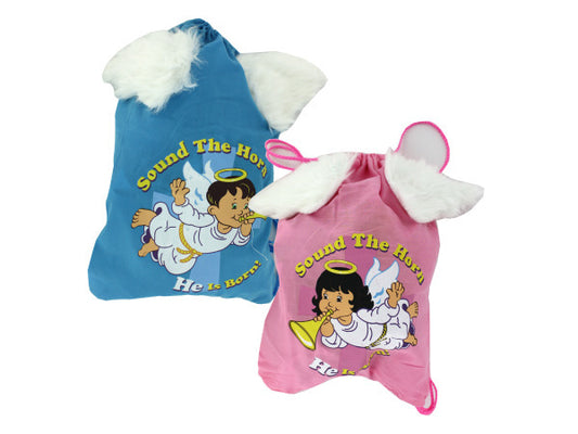 "Sound The Horn" Backpack With Angel Wings ( Case of 72 )