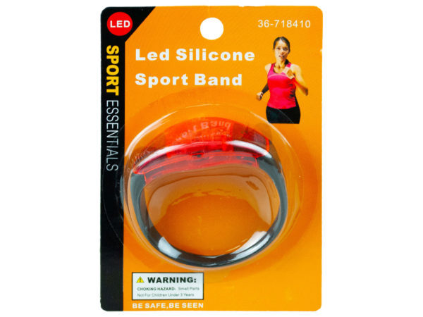 Silicone Sports Band with LED Light ( Case of 24 )