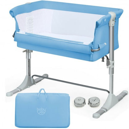 Travel Portable Baby Bed Side Sleeper  Bassinet Crib with Carrying Bag-Blue - Color: Blue