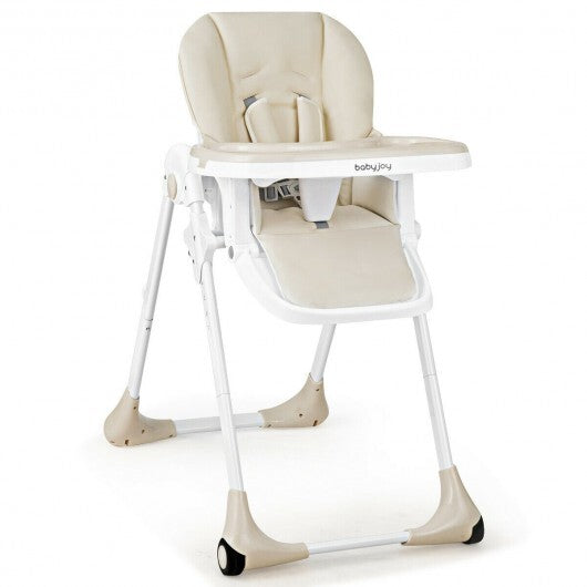 Baby Convertible High Chair with Wheels-Beige