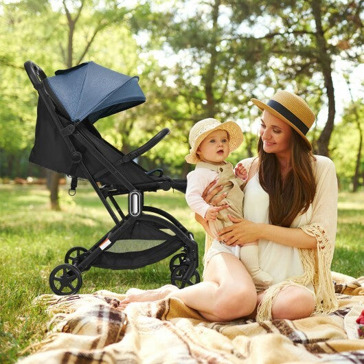 Foldable Lightweight Baby Travel Stroller for Airplane-Gray