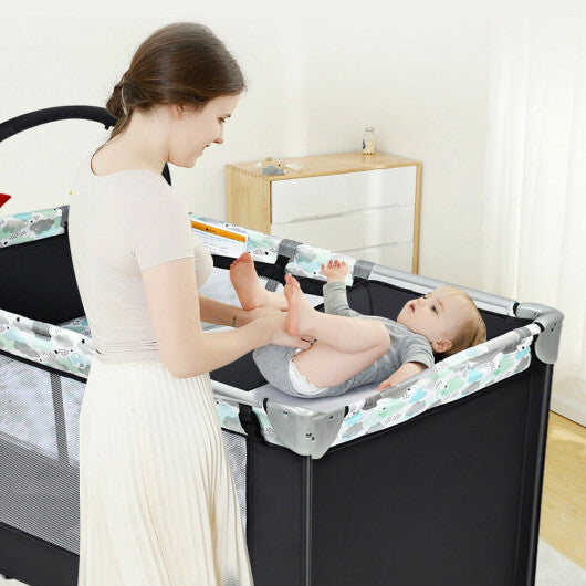 Portable Baby Playard Playpen Nursery Center with Changing Station