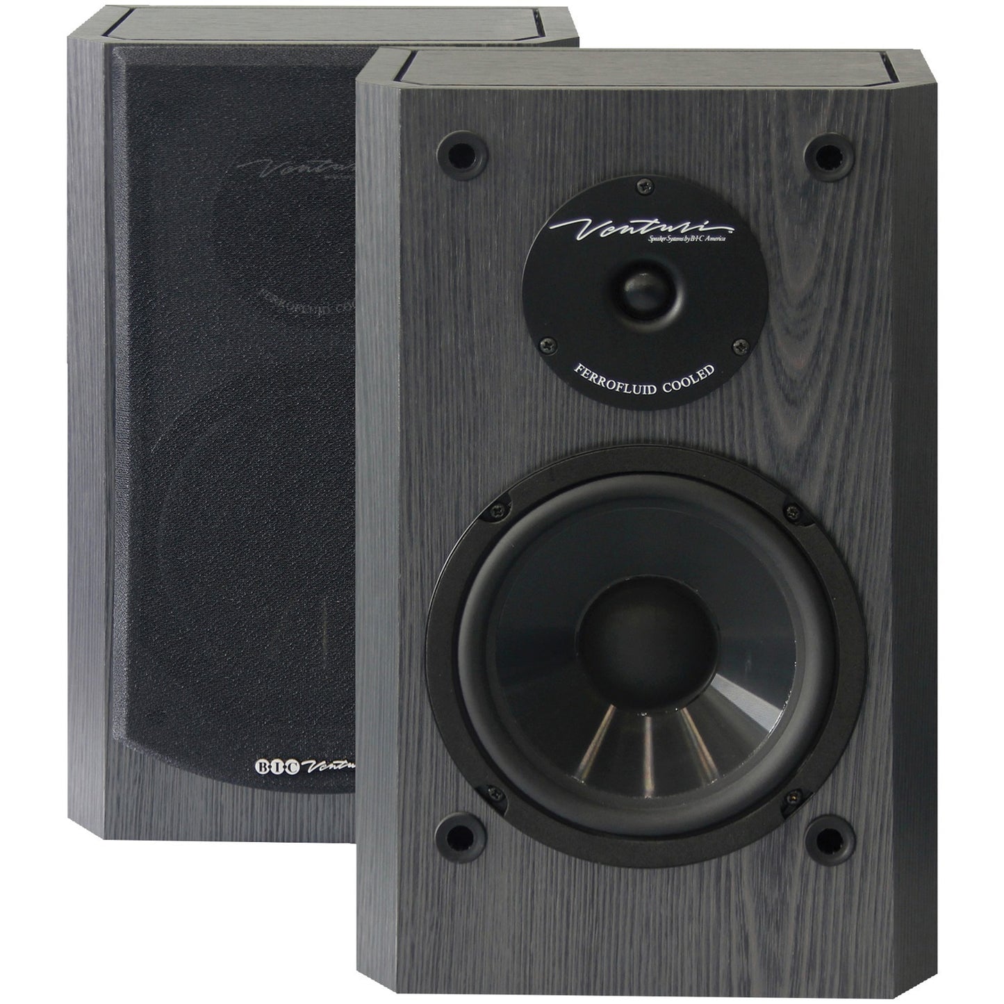 BIC America DV62SIB Venturi DV62si 6-1/2-In. Indoor 2-Way Bookshelf/Surround Sound Speakers, 175 Watts, Black