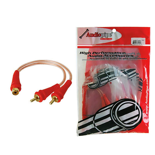 Rca splitter 1f-2m audiopipe 1 bag of 10= 1 unit *bmsgyf2m*