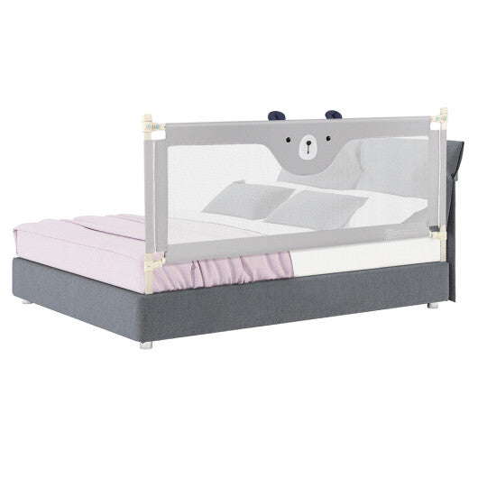 Vertical Lifting Baby Bedrail Guard with Lock-Gray