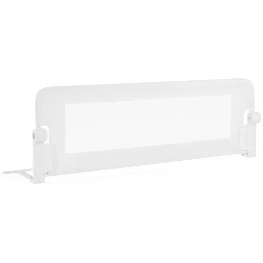 Foldable Bed Rail Swing Down Baby Bed Guard Rail-White