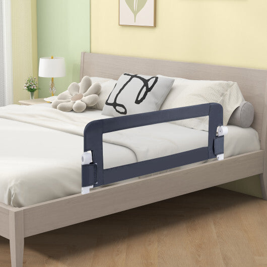 Foldable Bed Rail Swing Down Baby Bed Guard Rail-White