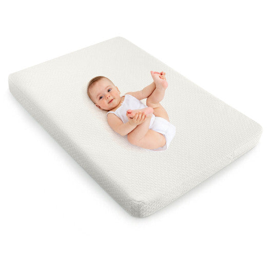 38 x 26 Inch Dual Sided Pack and Play Baby Mattress Pad with Removable Washable Cover-White