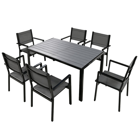 U-Style High-quality Steel Outdoor Table and Chair Set, Suitable for Patio, Balcony, Backyard.