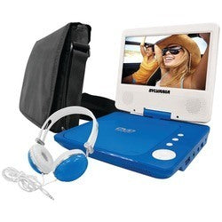 Sylvania 7" Swivel-screen Portable Dvd Player Bundle (blue)