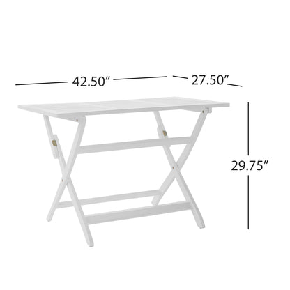 Positano foldable dining set, white