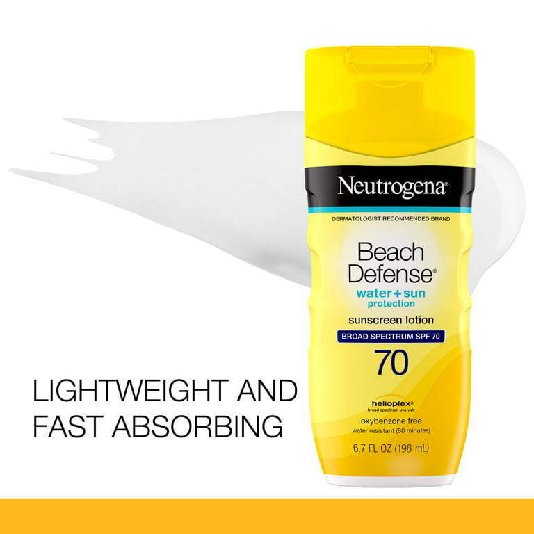 Neutrogena Beach Defense SPF 70 Sunscreen Lotion, Oil-Free, 6.7 oz