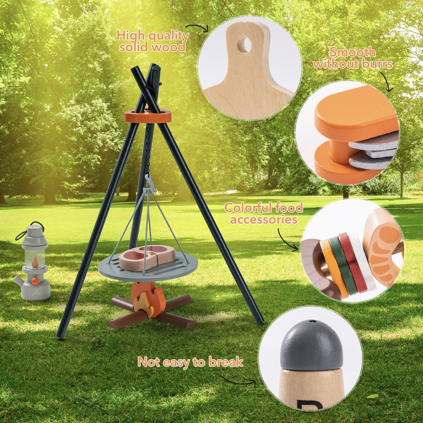 Camping Set for Kids, 45 Pcs Indoor and Outdoor Camping Tools Pretend Play Set for Toddler Boys & Girls(12PCS an Order)