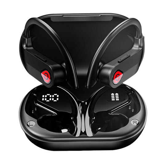 Wireless V5.3 TWS Earbuds In-Ear Stereo Headset Hook Earphone Earpiece with Sensitive Mic Magnetic Charging Case for Driving Working Traveling Sport