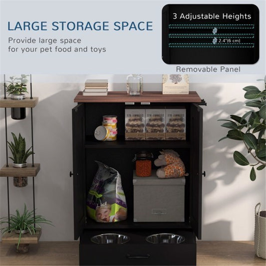 Dog Food Storage Cabinet-Black(Prohibited by WalMart)