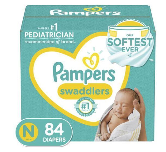 Pampers Swaddlers Diapers Size Newborn, 84 Count