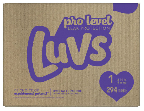 Luvs Pro Level Leak Protection Diapers Size 1, 294 Count