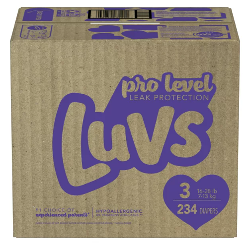 Luvs Pro Level Leak Protection Diapers, Size 3, 234 Count