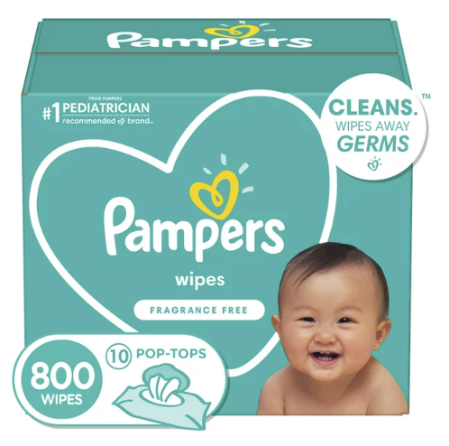 Pampers Baby Wipes;  Fragrance Free;  800 Count