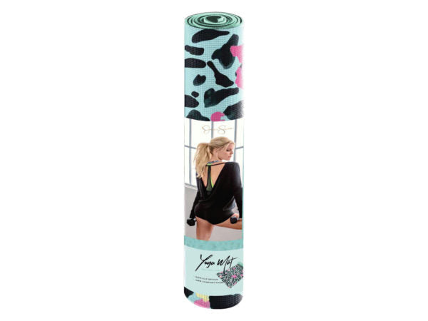 Jessica Simpson 4mm Comfort Yoga Mat in Animal Print Design ( Case of 4 )