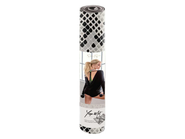 Jessica Simpson 4mm Comfort Yoga Mat in Snake Print Design ( Case of 6 )