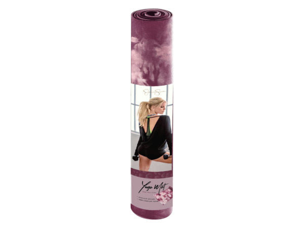 Jessica Simpson 4mm Comfort Yoga Mat in Tidal Print Design ( Case of 8 )