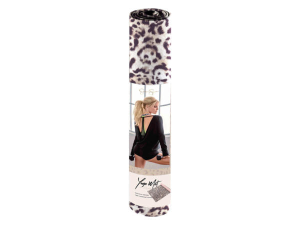 Jessica Simpson 4mm Comfort Yoga Mat in Cheetah Print Design ( Case of 2 )