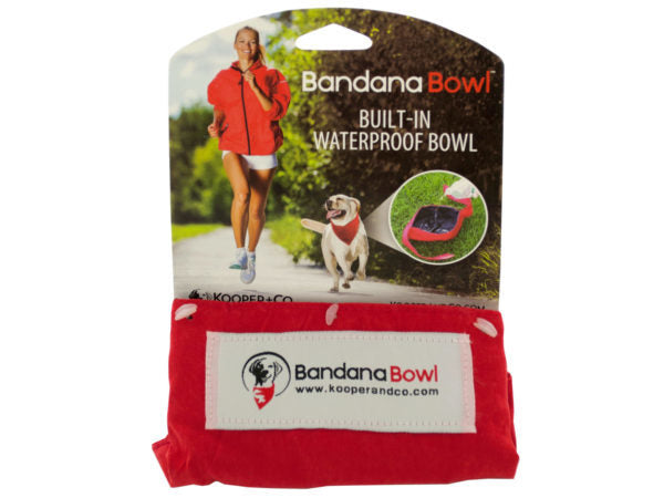 Small Bandana Bowl Built-In Waterproof Pet Bowl ( Case of 12 )