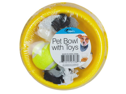 Dog Bowl w/Toy ( Case of 12 )