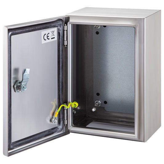 VEVOR NEMA Stainless Steel Enclosure, 12 x 8 x 6'' NEMA 4X Steel Electrical Box, IP66 Waterproof & Dustproof, Outdoor/Indoor Electrical Junction Box, with Mounting Plate