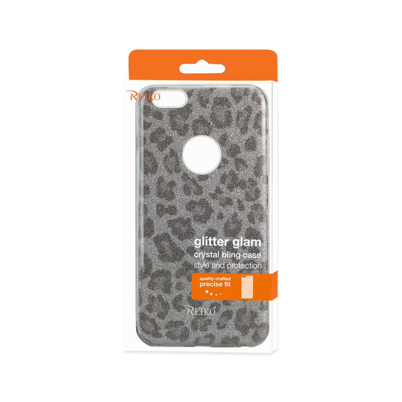 Reiko Iphone 6 Plus/ 6s Plus Shine Glitter Shimmer Leopard Hybrid Case In Silver