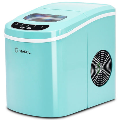 Mini Portable Compact Electric Ice Maker Machine-Green - Color: Green