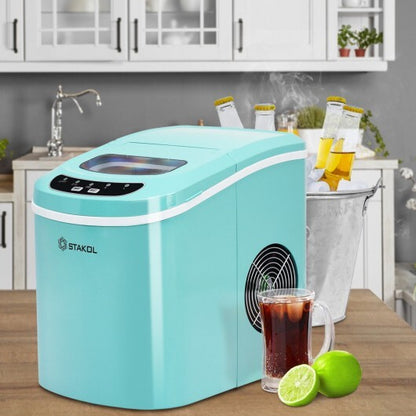 Mini Portable Compact Electric Ice Maker Machine-Green - Color: Green