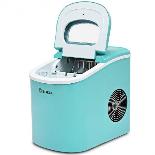 Mini Portable Compact Electric Ice Maker Machine-Green - Color: Green