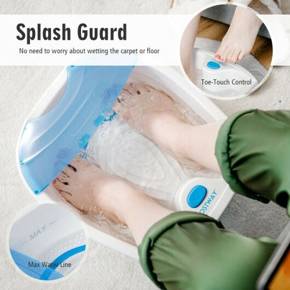 Foot Spa Bath with Bubble Massage-Blue - Color: Blue